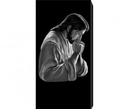 Иисус в молитве. Гравировка иконы на памятник OC108