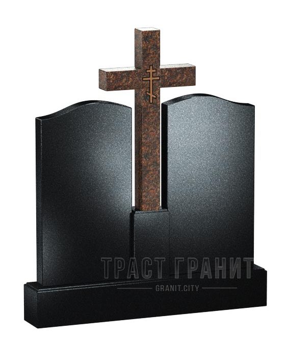 Семейный памятник с крестом на двоих Т141
